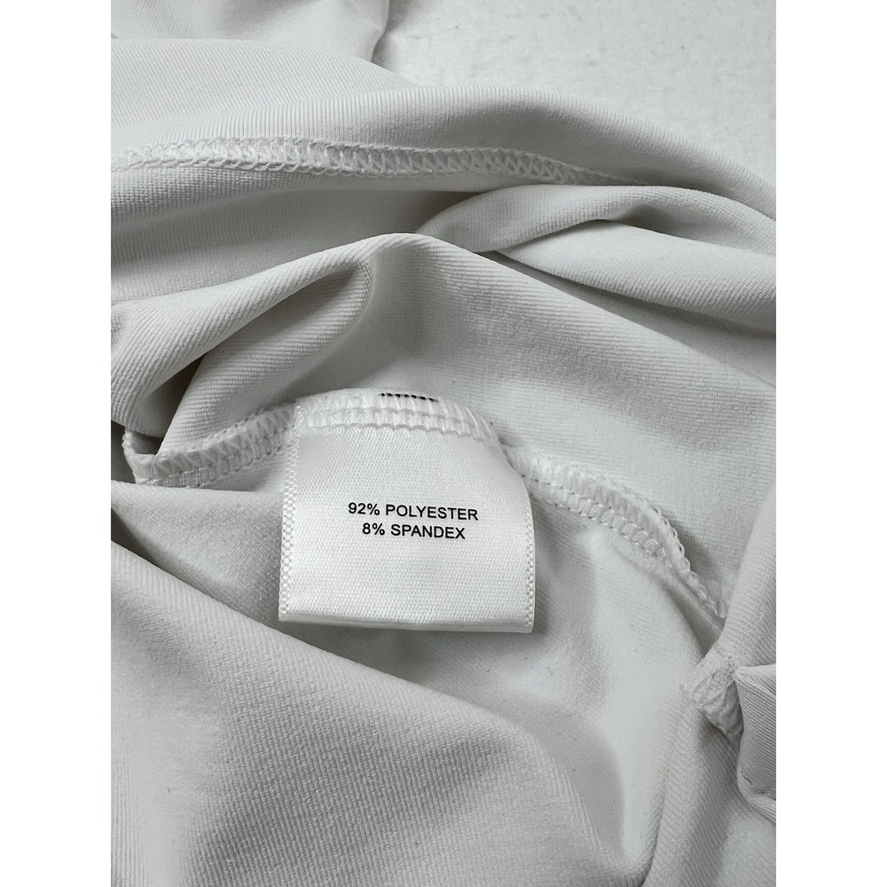 Peter Millar Golf Polo Shirt Womens Medium White Long Sleeves UPF 50 Sports - Picture 5 of 9